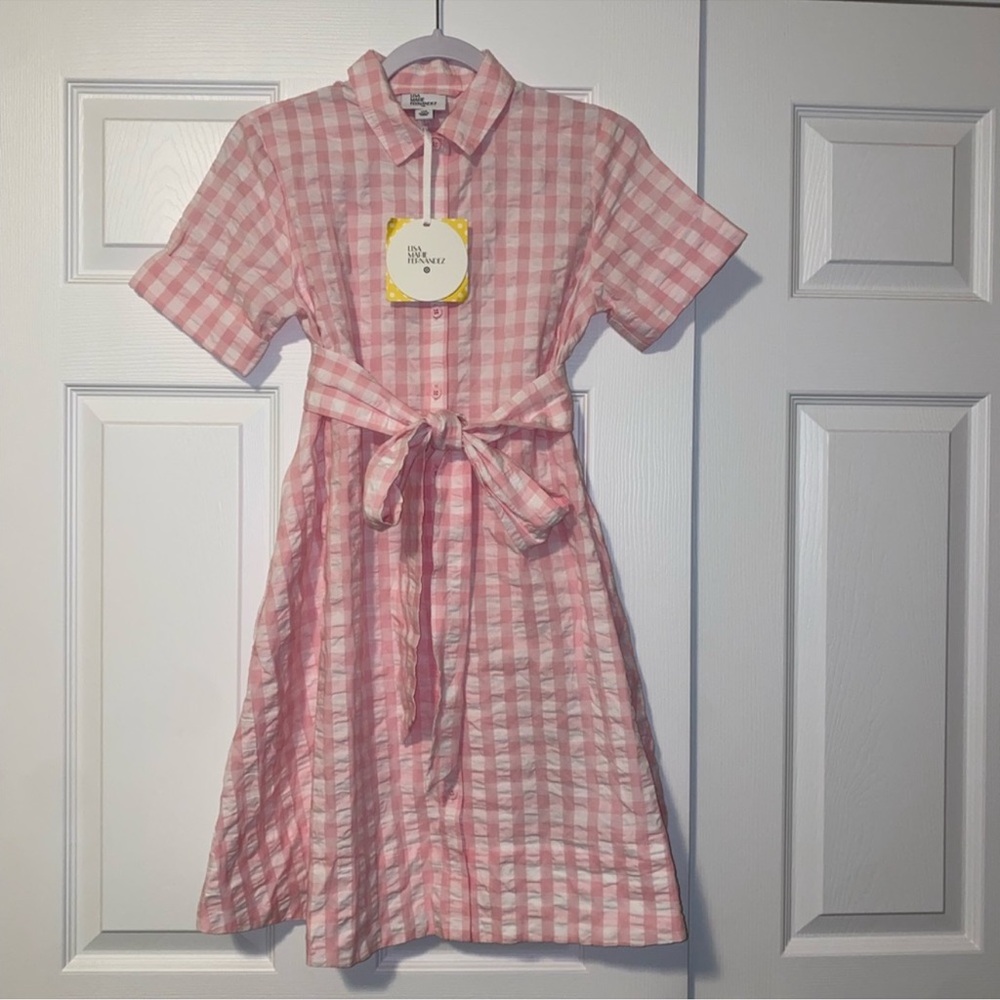 Lisa Marie Fernandez x Target Pink Gingham Women's Dress XXS NWT - Picture 4 of 5